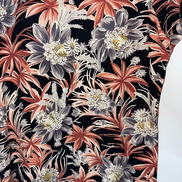 Reyn Spooner Vintage Womens Maxi Dress Size Medium Floral Black Gray Pink - Picture 5 of 8